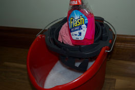 How to thoroughly clean a hard floor.