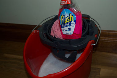 How to thoroughly clean a hard floor.