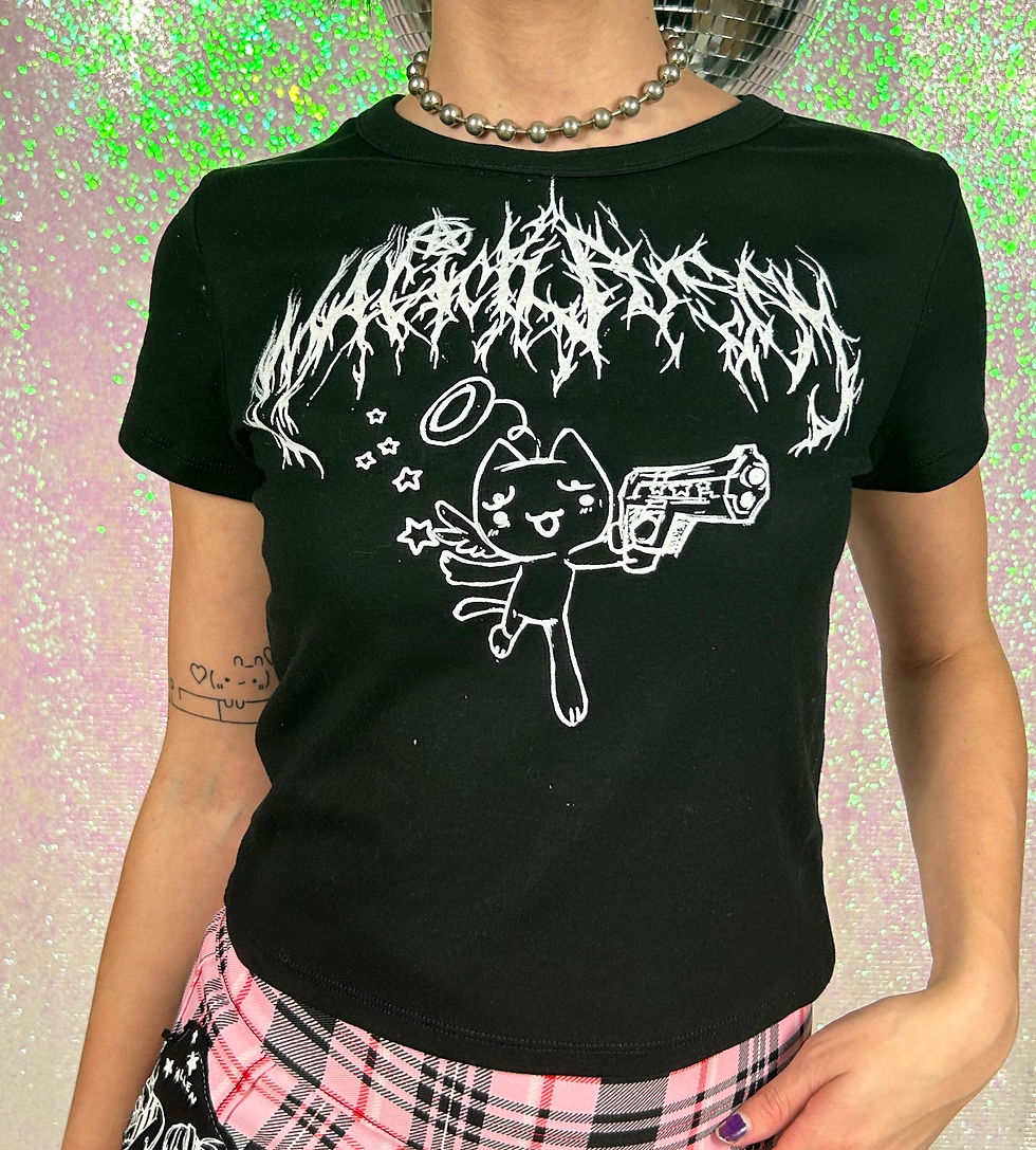 blk cat glock tee