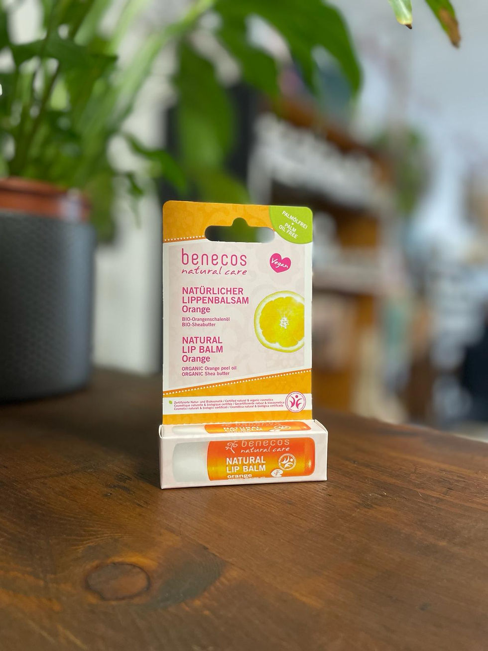 Baume à Lèvres Naturel & Vegan Orange "Benecos" Chez ékho Moudon Suisse