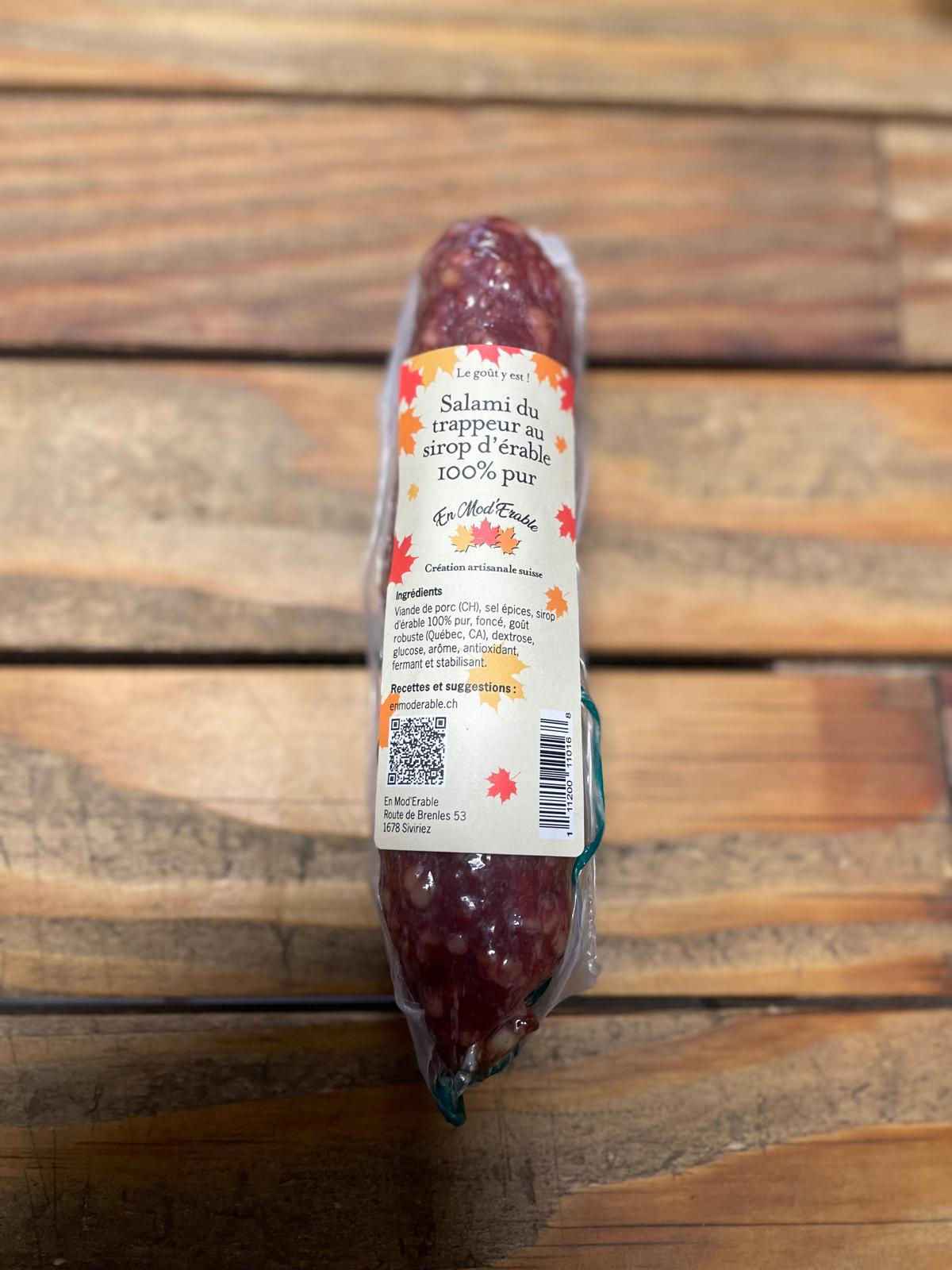 Salami du Trappeur au Sirop d'Érable 100% Pur Chez ékho Moudon