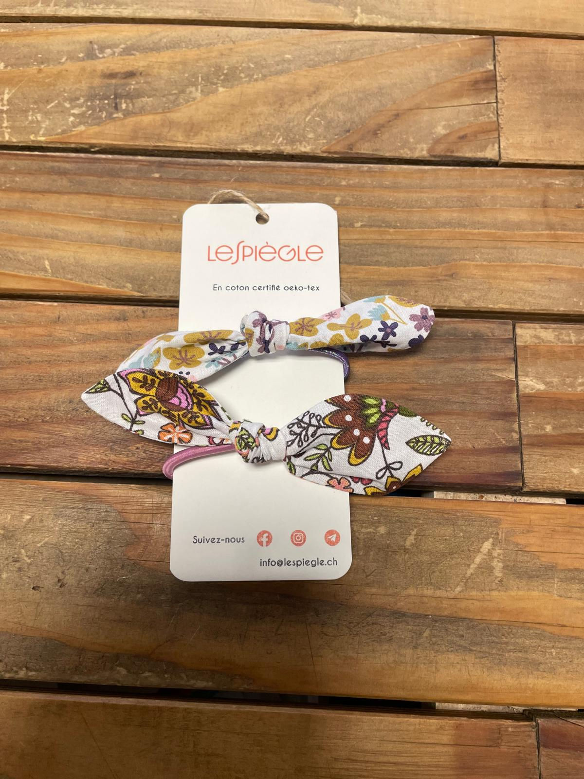 Elastique Pour Cheveux Avec Noeud en Coton "Lespiègle" Chez ékho Moudon Suisse