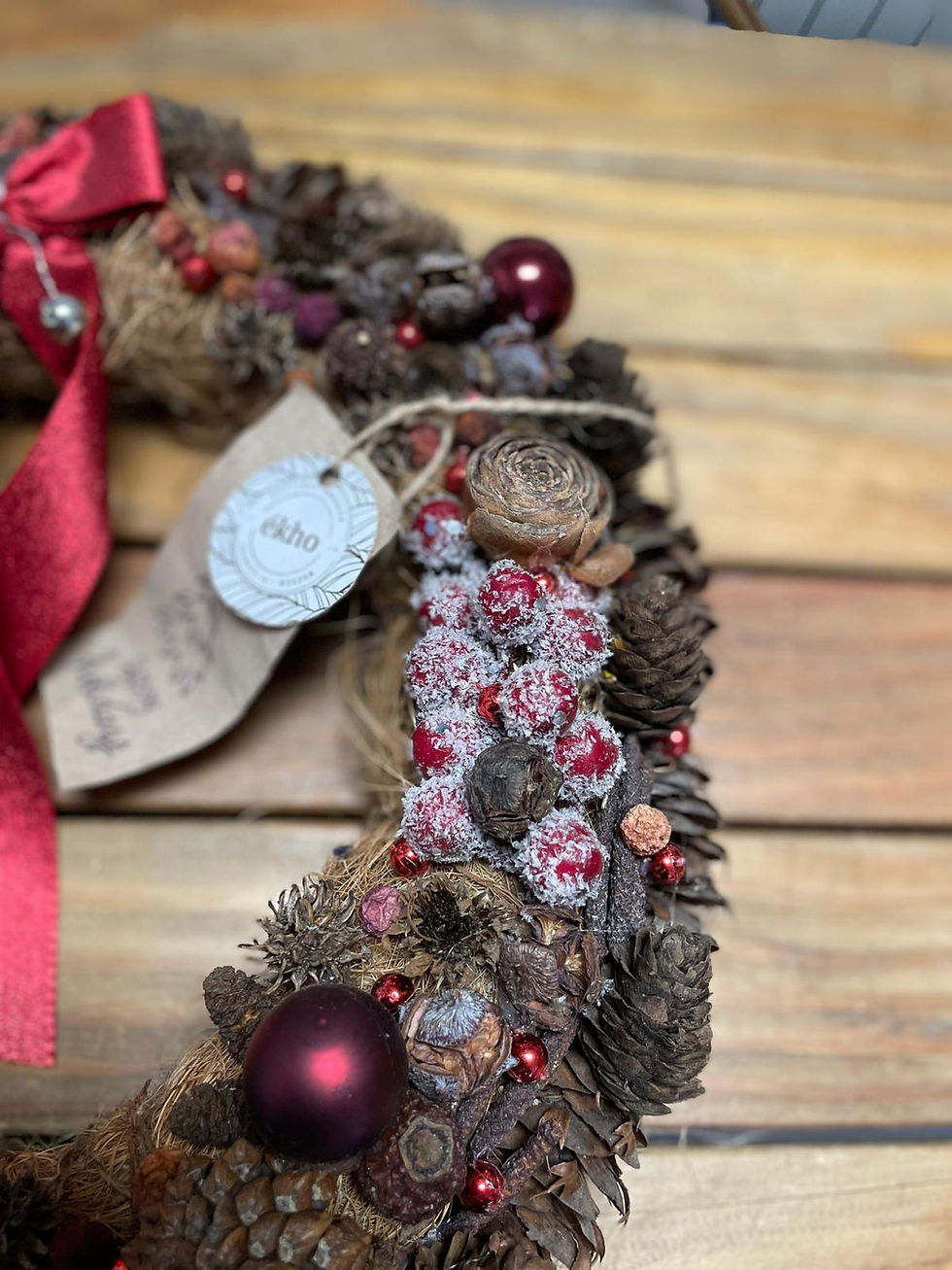 Miniature : Couronne de Noël Noeud de Noël 30cm Chez ékho Moudon