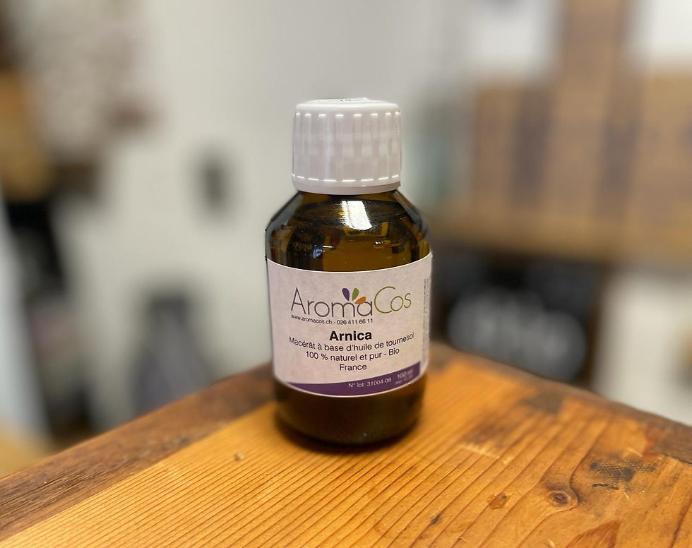 Macérât à Base d'Huile de Tournesol Arnica BIO "AromaCos"Chez ékho moudon suisse