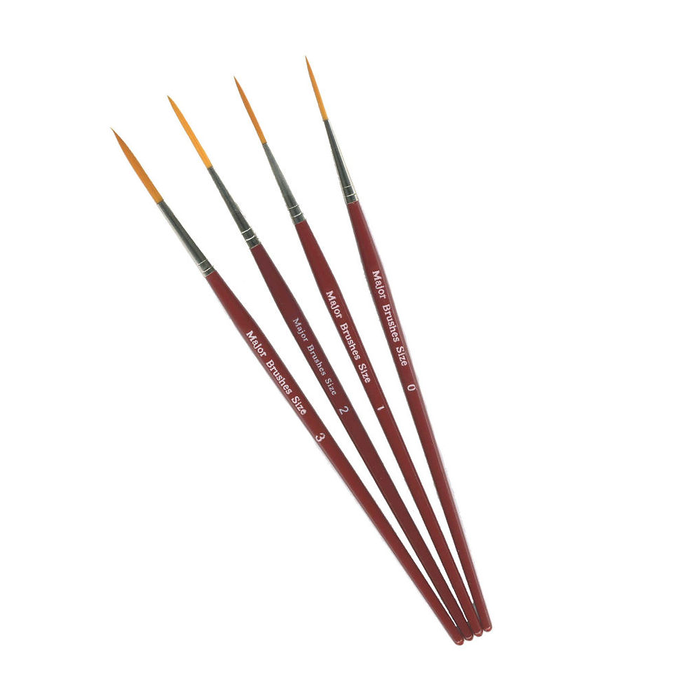 Thumbnail: Major Brushes Rigger Detail Brushes Size 3 Pack 10