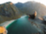 User-generated content (UGC) displaying woman on a rock above a fjord in Norway