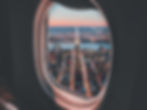 Photo of NYC through an airplane window, used as UGC in airline marketing