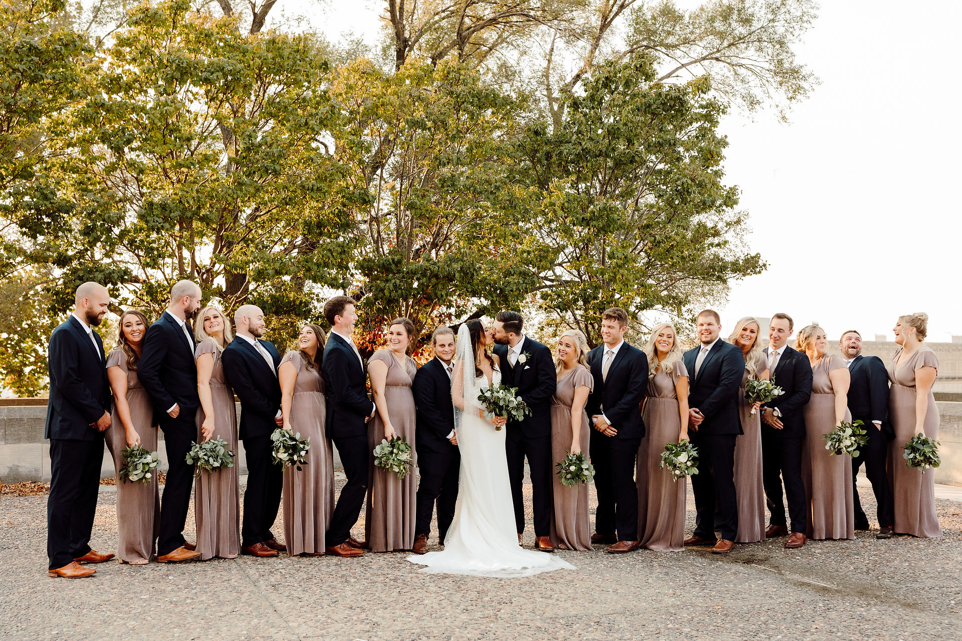 Bridal Party at The World War 1 Museum Kansas City