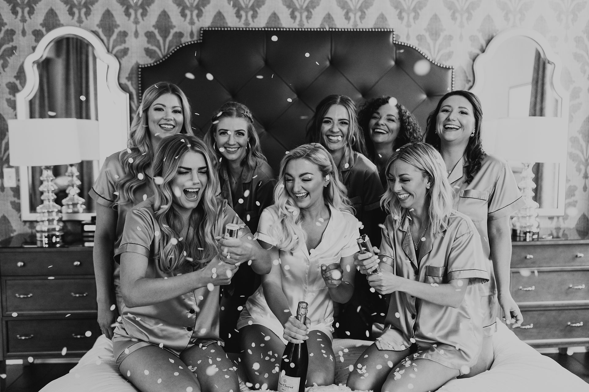 St. Louis Bride and Bridesmaids Confetti Pop
