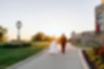 Newlywed Couple at sunset at Oakwood country club in Kansas City