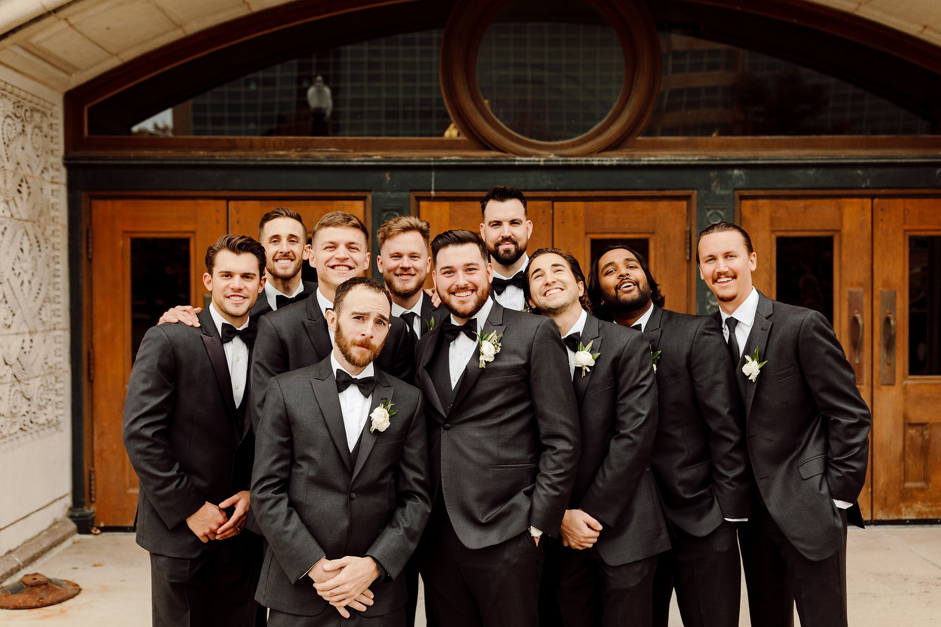 Groom and Groomsmen at Union Station St. Louis