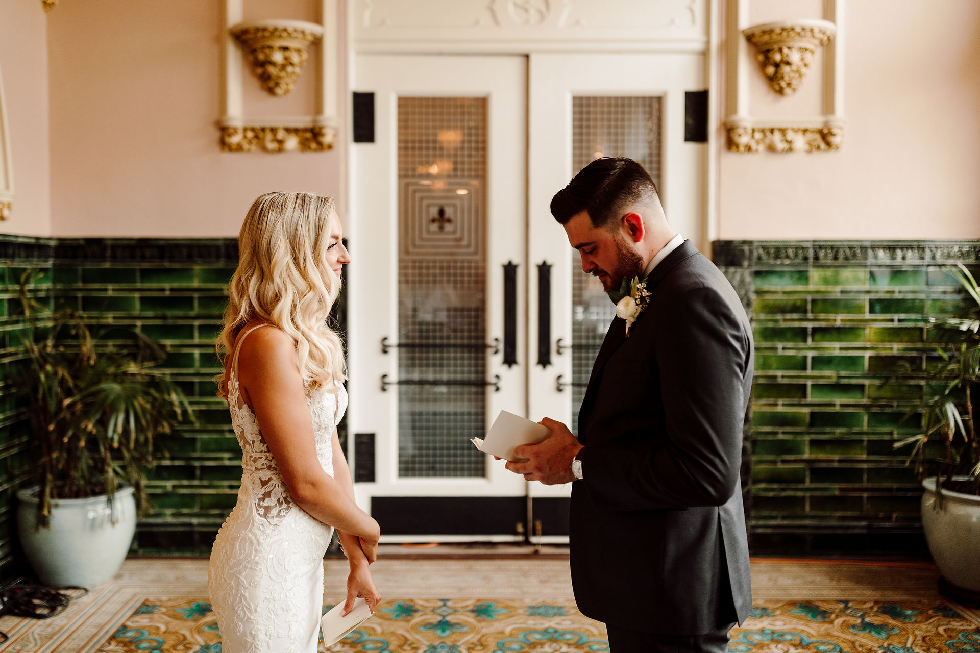 Union Station St. Louis Bride and Groom Vow Reading
