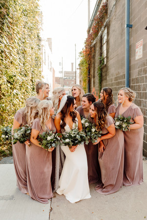 Bride & Bridesmaids at The Everly Event Space Kansas City
