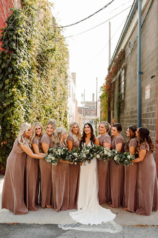 Bride & Bridesmaids at The Everly Event Space Kansas City