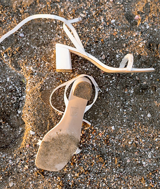 Bridal High Heels in the Sand