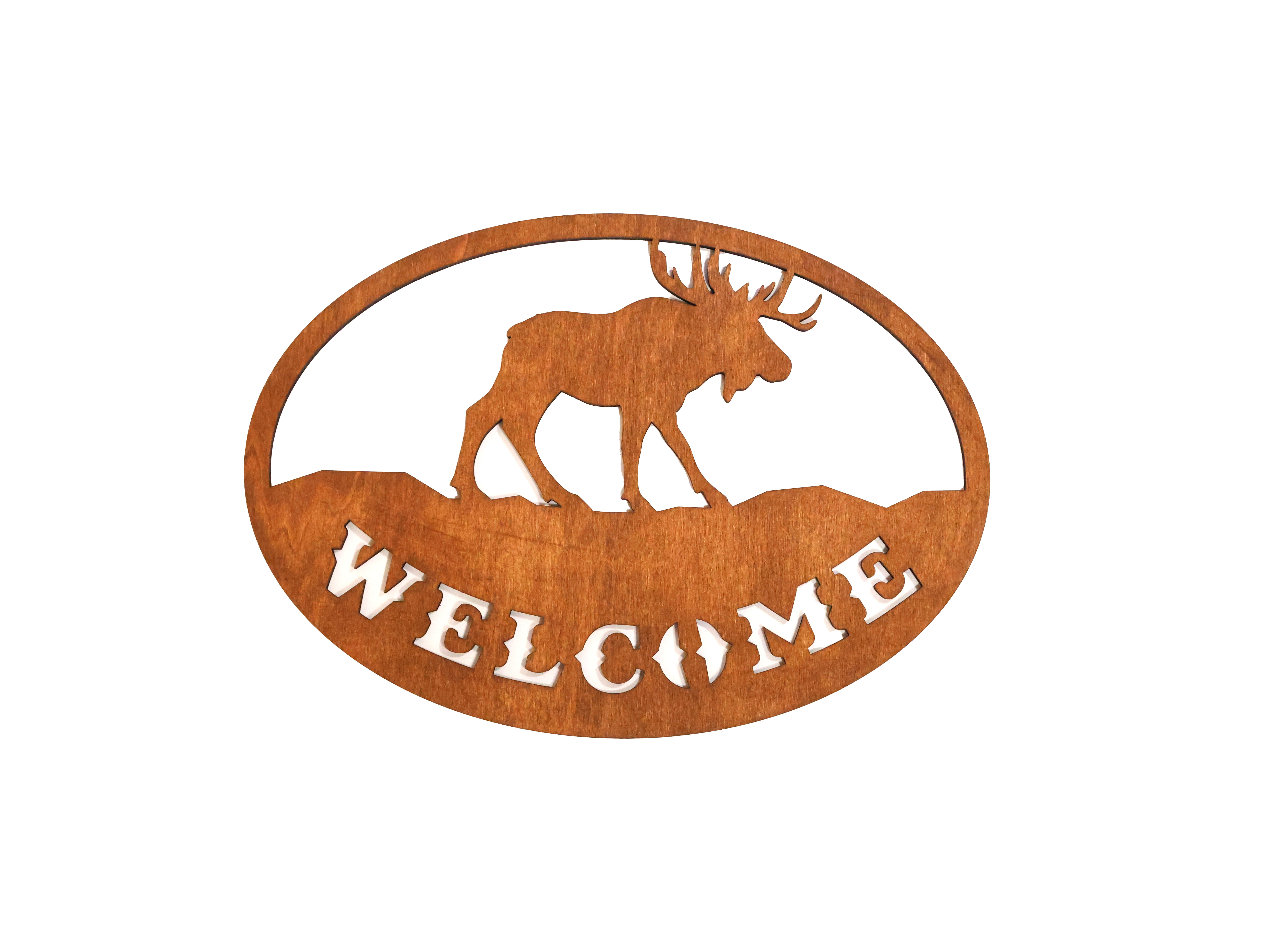 Wild & Free Moose Laser Cut Wood Sign