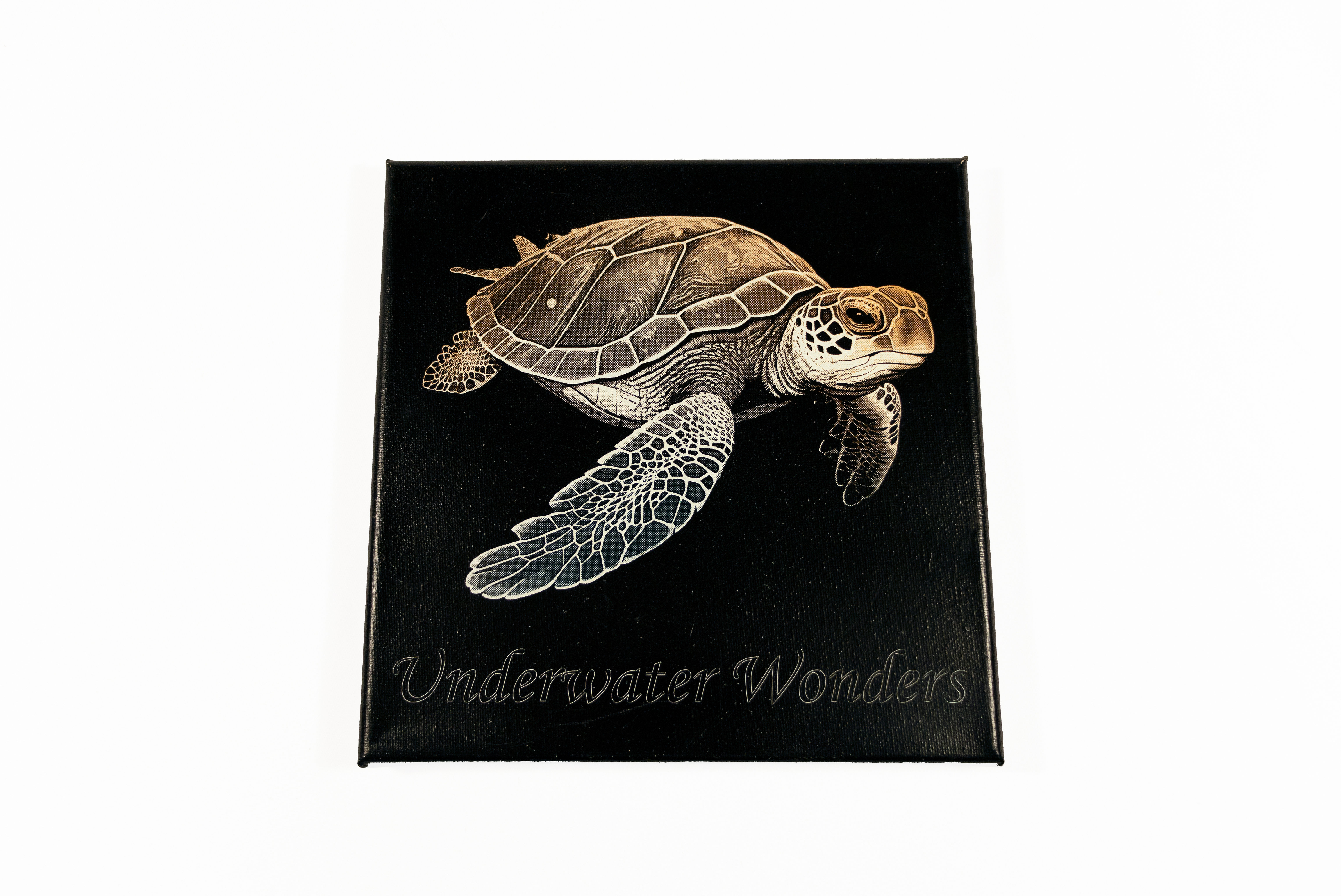 Underwater Wonders – Sea Turtle Laser Canvas Art