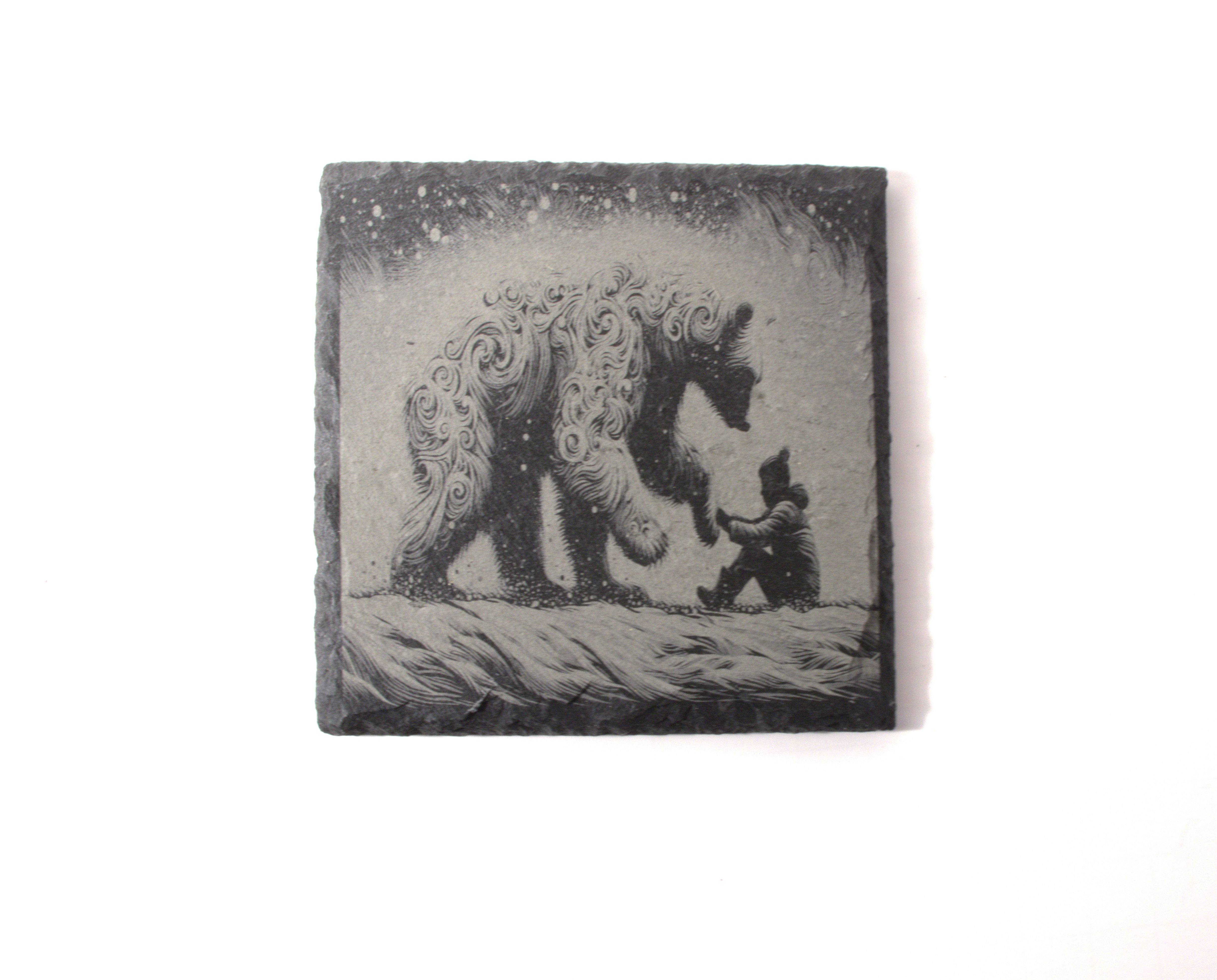 Artic Encounter Slate Coaster 4 pc Set