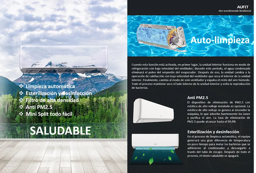 Miniatura: Minisplit WiFi Inverter AUFIT CCIR3212K110 | SEER 20 | 1TON | solo FRIO | 110V | integración Alexa y Google Home