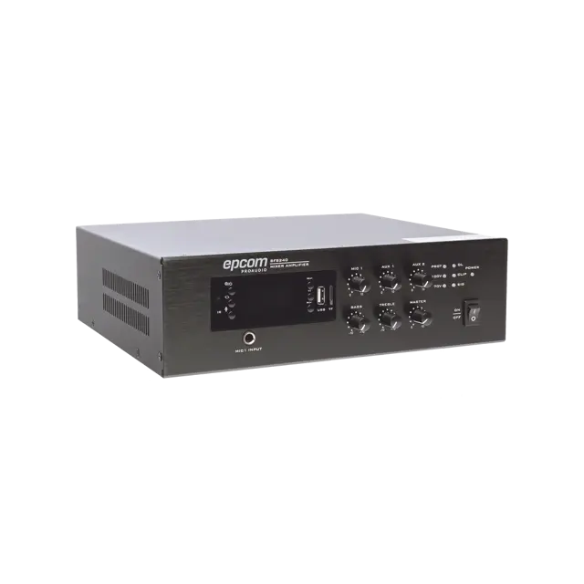 Miniatura: EPCOM PROAUDIO SF-B240 Mini Amplificador de Audio Mezclador | 240W RMS | Sistema 70/100V | MP3 | Tuner | Bluetooth | Musica a
