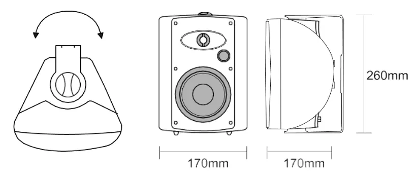 Miniatura: EPCOM PROAUDIO  SF-774HW Altavoz de Pared de 2 vías | Woofer 4in + 1.5in | 2.5W - 20W | Para Sistemas 70/100V y 8 ohms | Mate