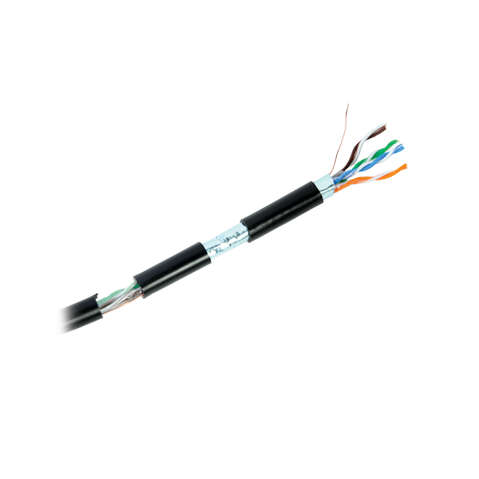 Bobina de Cable de 305 Metros (1000 Pies) Cat6+ Calibre 23 Exterior Blindado Tipo FTP