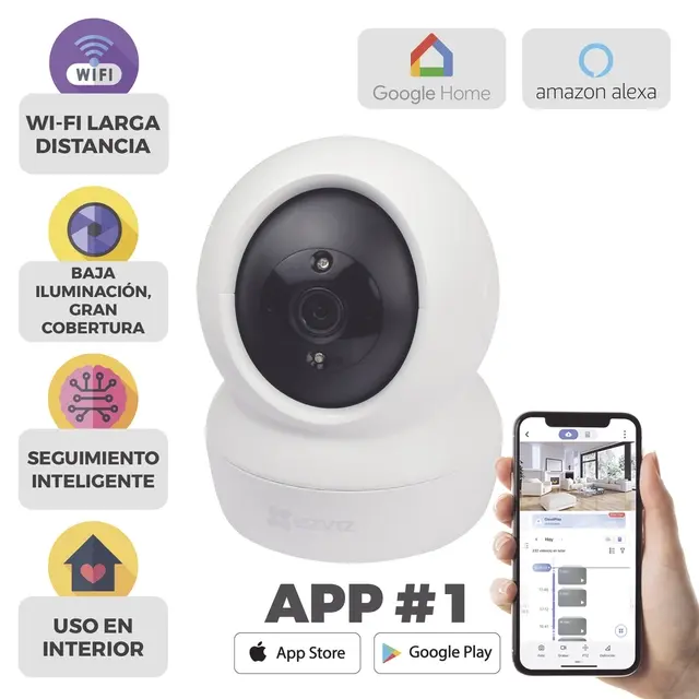EZVIZ C6N-CSH3C/KM1 Kit de cámaras WiFi / Incluye 1 pieza C6N Para Uso en Interior / 1 pieza CS-H3C Para Uso en Exterior / 1