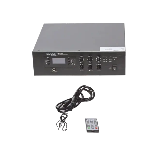 Miniatura: EPCOM PROAUDIO SF-B240 Mini Amplificador de Audio Mezclador | 240W RMS | Sistema 70/100V | MP3 | Tuner | Bluetooth | Musica a