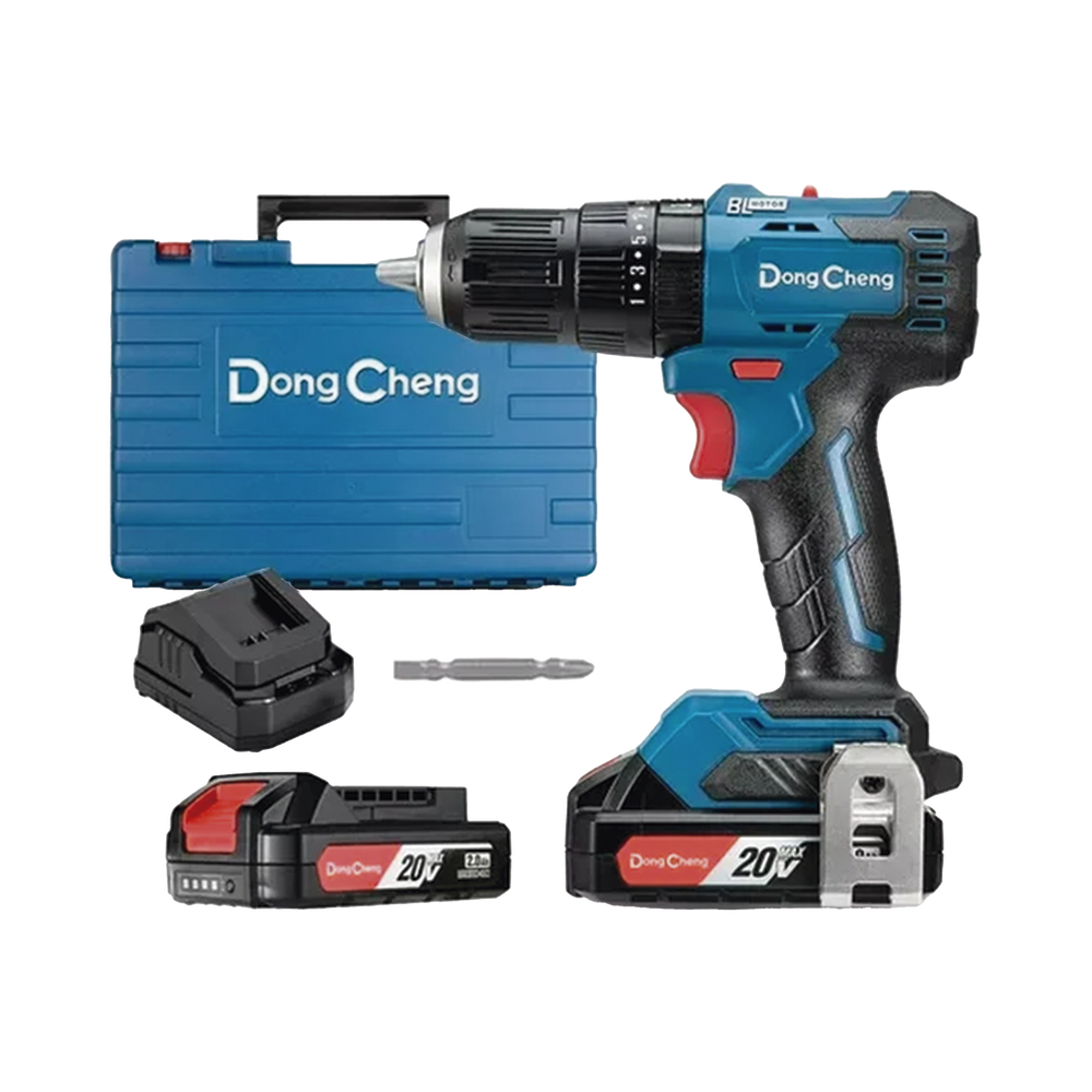 Dong Cheng Rotomartillo / Taladro Inalámbrico 20V sin Carbones, Broquero de 1/2"