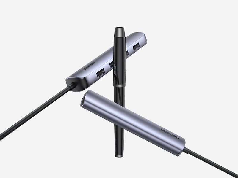 Miniatura: HUB USB-C (Docking Station) 5 en 1 | Ultra Delgado | USB-C PD Carga Rápida 100W