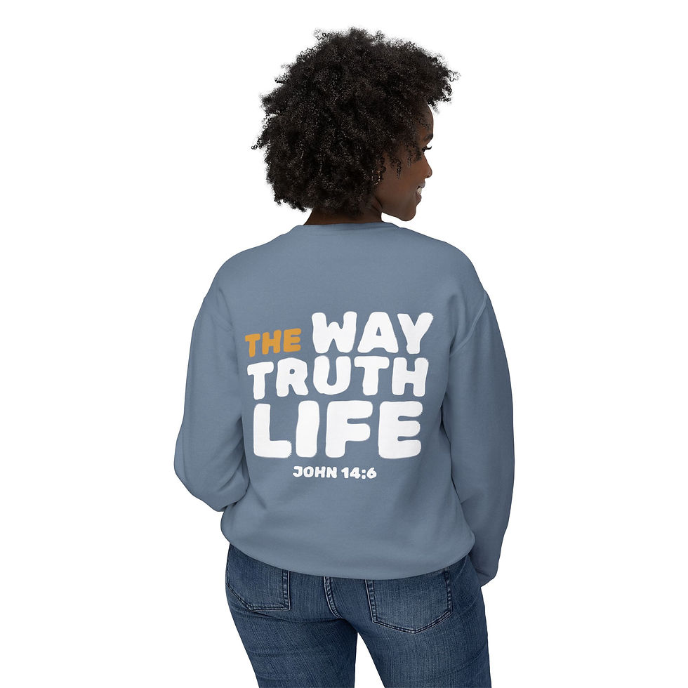 Thumbnail: Christian Sweatshirt -  KING JESUS The Way, Truth, and Life John 14:6
