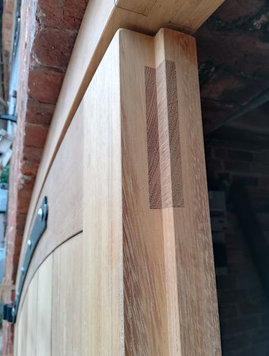 Close up shot of fine joinery we use in our door construction