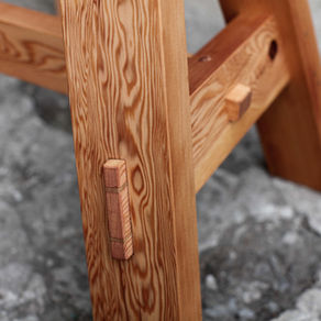 Joinery in Bristol, through wedged mortice and tenon.