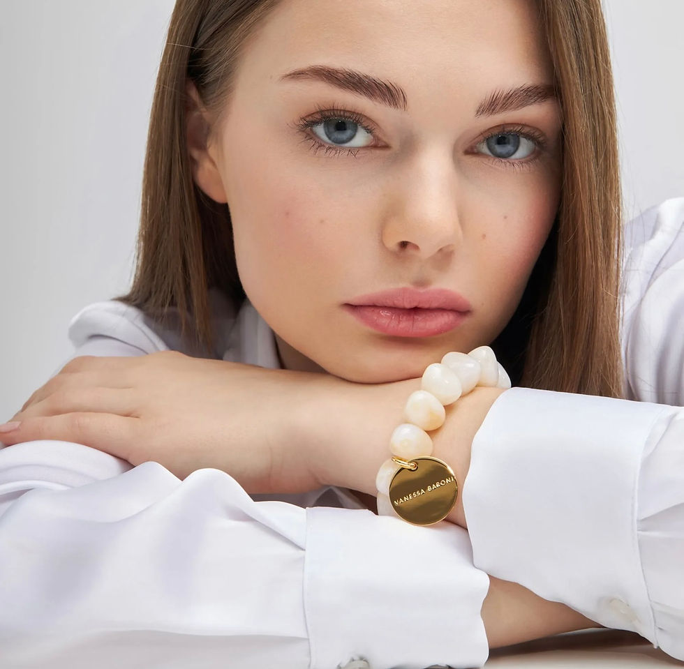 Thumbnail: Vanessa Baroni stone flex bracelet 