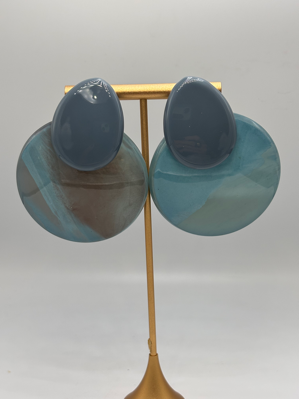 Carmel resin earrings