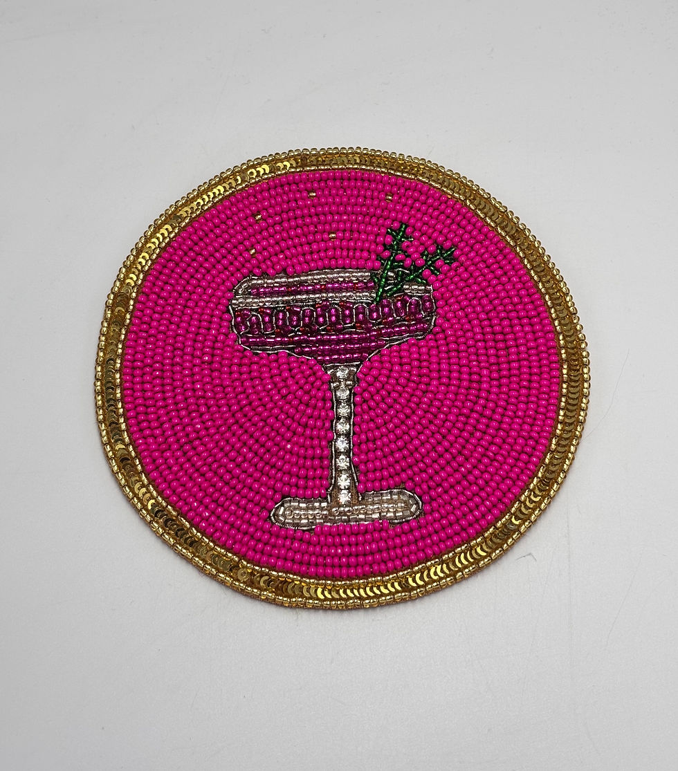 Thumbnail: My Doris beaded cocktail coasters 