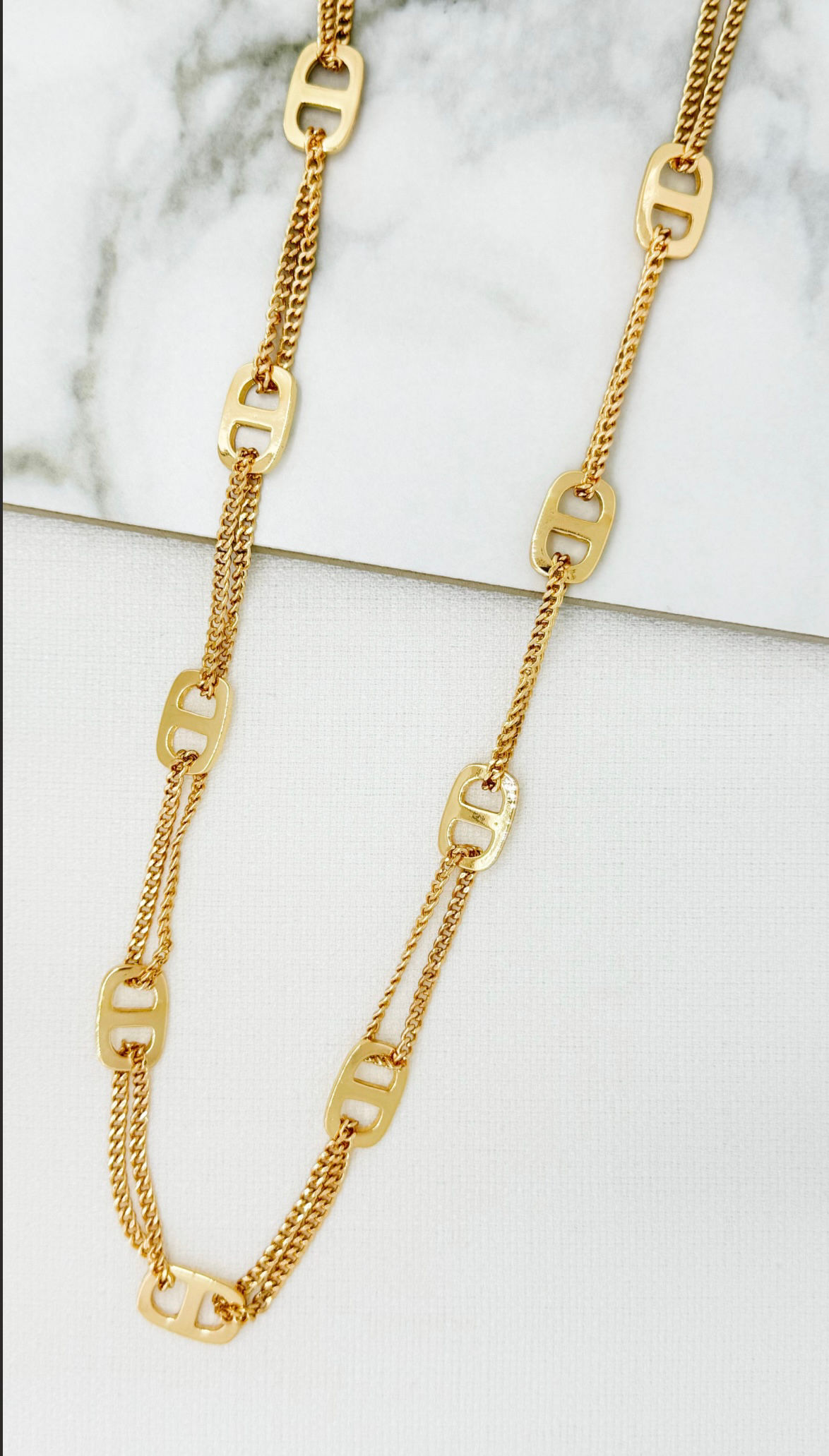 Double D chain necklace 