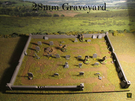 28mm WW2 Terrain - Graveyard finished