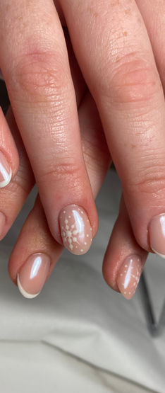 Clear gel polish nails