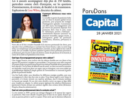 Angage Finances dans le dernier numéro de Capital Magazine