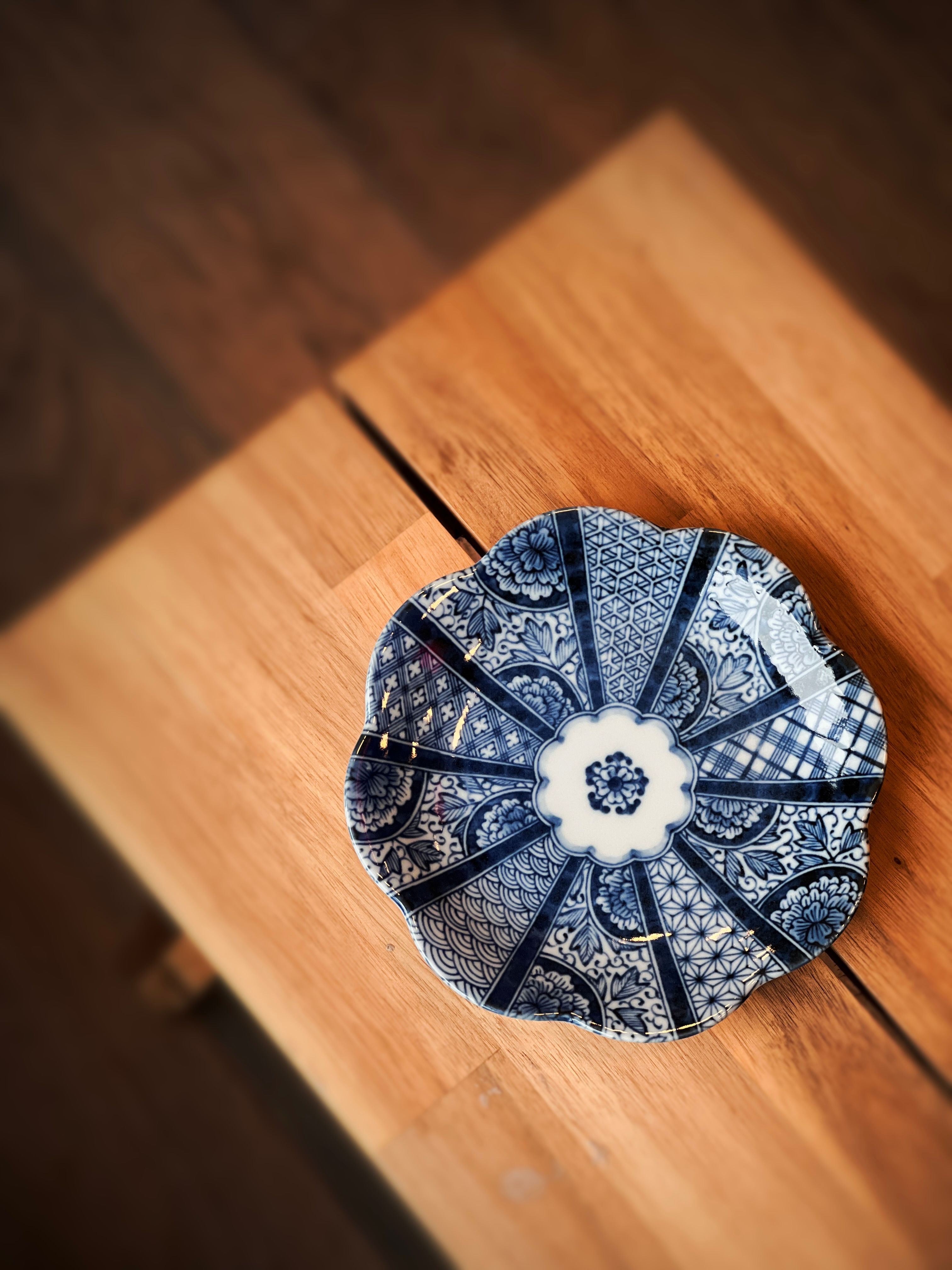 Indigo Kyoto Floral Plate Set (16cm)