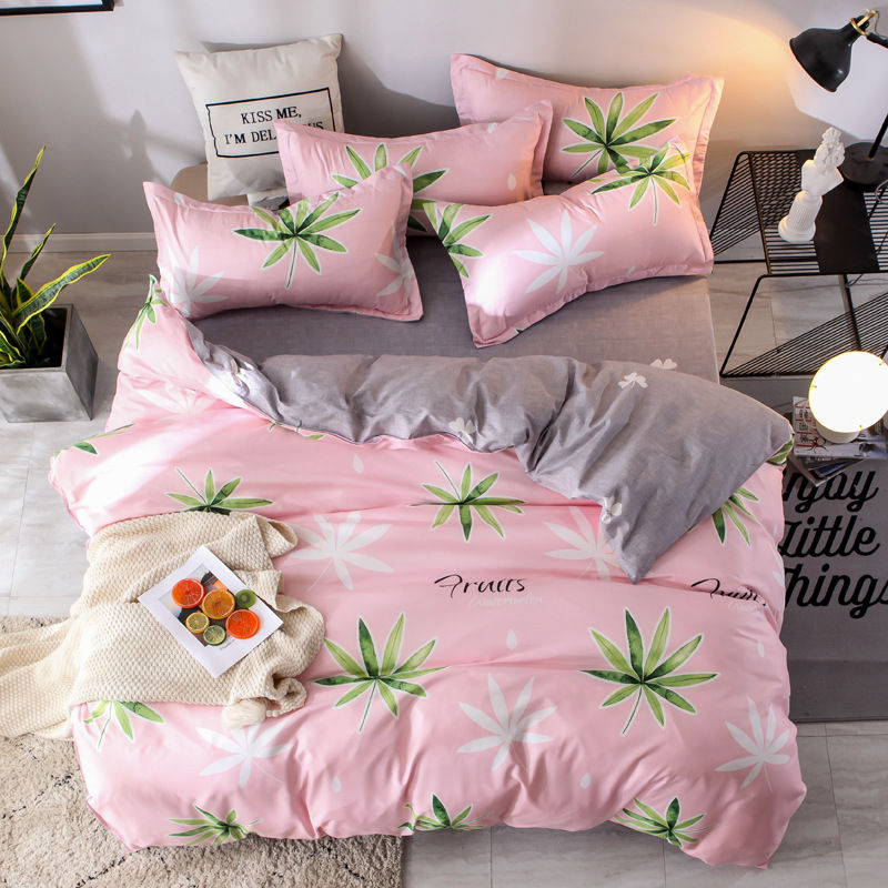 Thumbnail: 4 Pcs Skin-friendly Student Cartoon Bedding Set