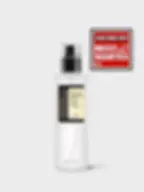 COSRX Advanced Snail 96 Mucin Power Essence bottle on a white background. "New York Post Most Wanted 2024" text in red box nearby.