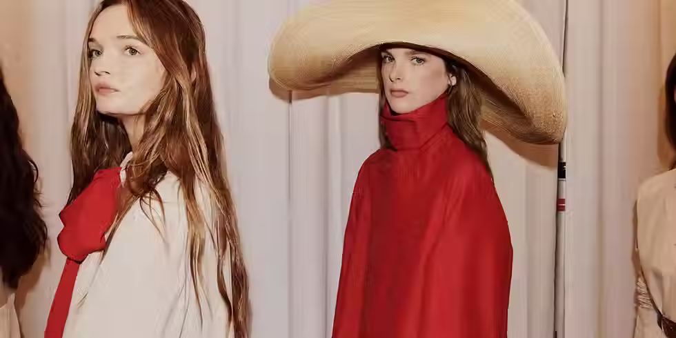 Girls in red, a collage