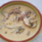 Creamy Garlic mushrooms on Ciabatta