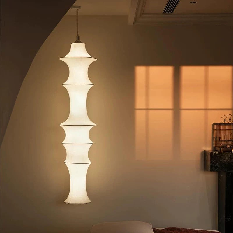 Hình thu nhỏ: Đèn thả vải sợi tơ tằm SL-33