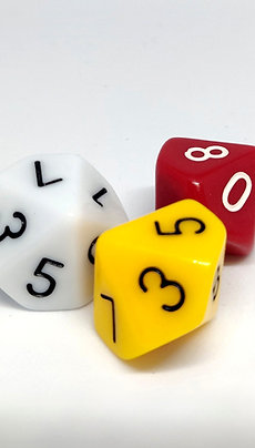 Dados D10 del 0 al 9 23mm