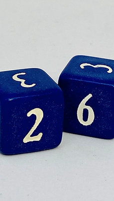 Dados D6 numéricos con esquinas 14m.