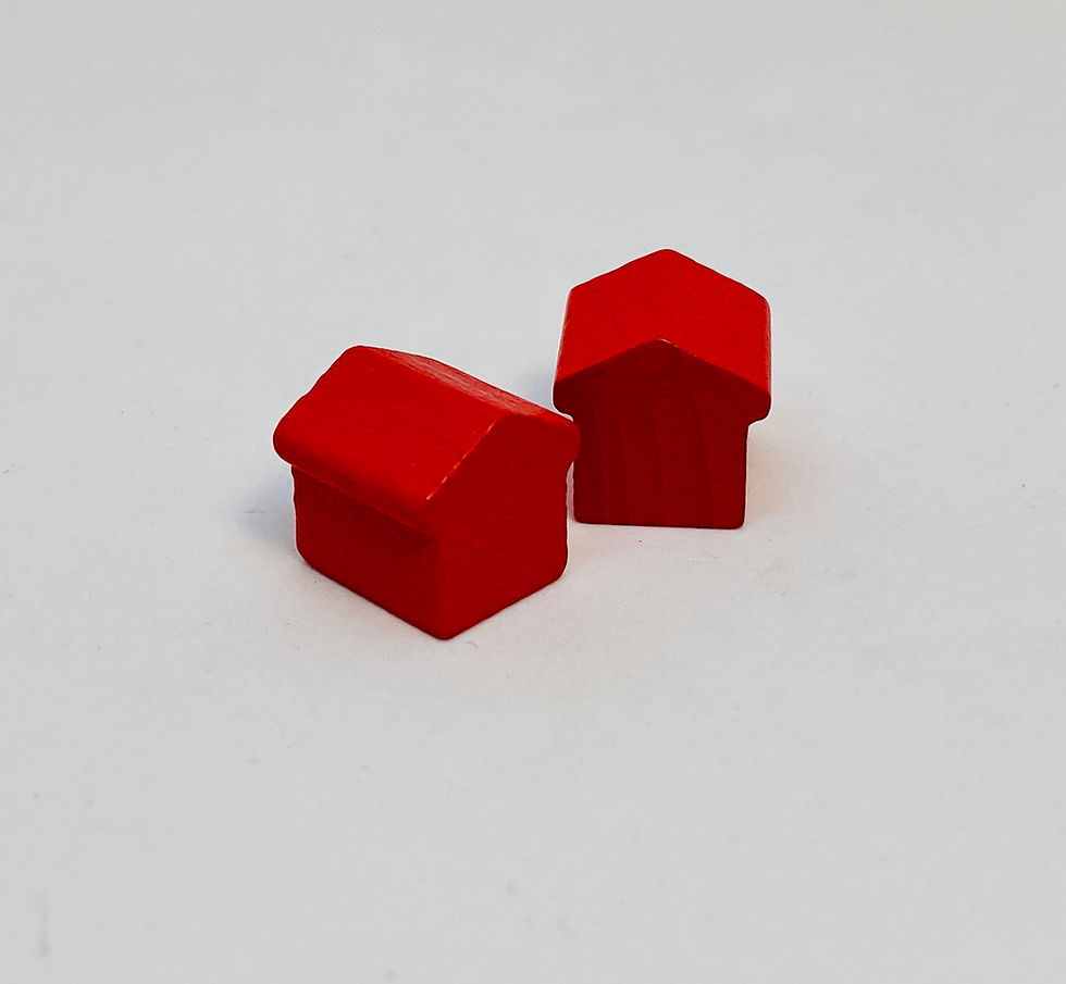 Miniatura: Casas Tipo 2 de Madera 15 mm (Hoteles tipo Monopoly)