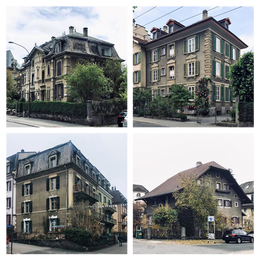Dark grey houses of Bern